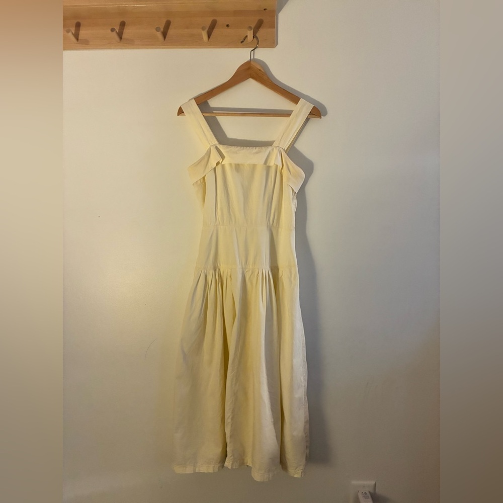 Vintage cotton butter yellow Maxi Sundress